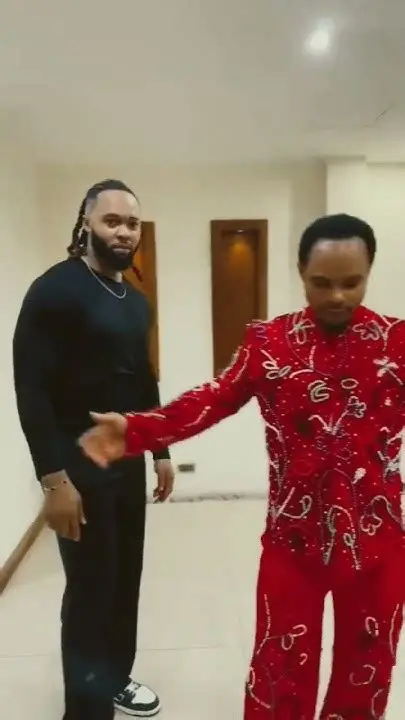 Odumeje and Flavour during a joint appearance