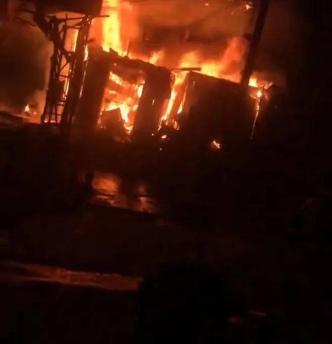 Fire outbreak destroys shops and electronics at Computer Village in Ikeja, Lagos