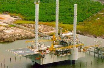 NNPC and Chevron oil facility in Nigeria following the announcement of a new oil discovery.