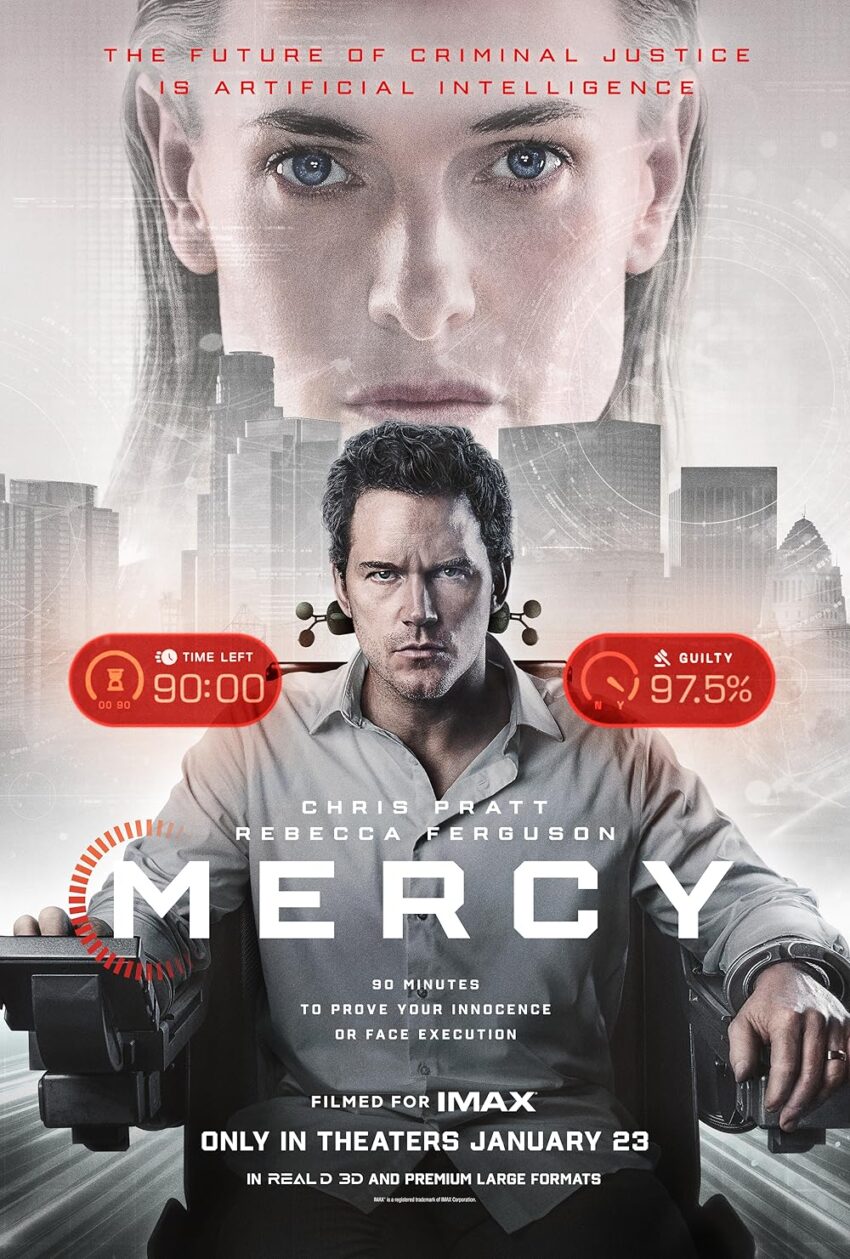 Chris Pratt in Mercy 2026 movie poster