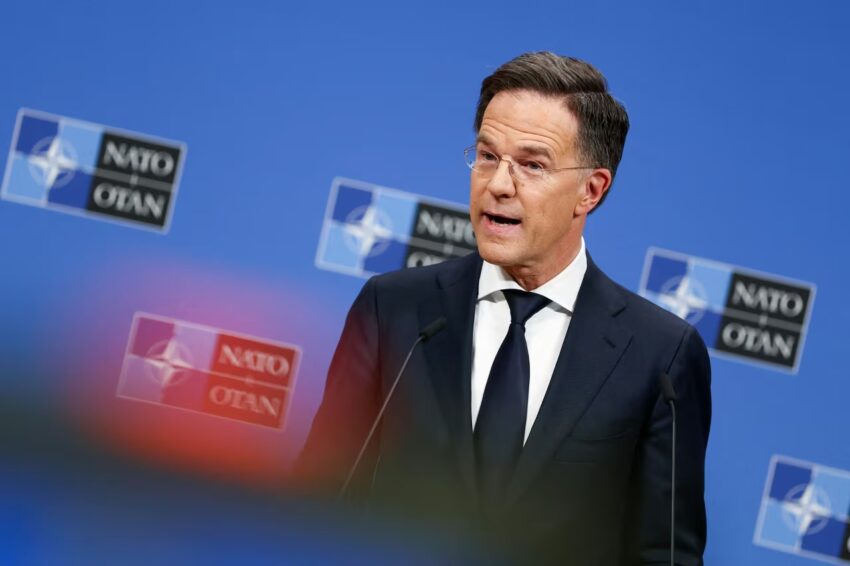 NATO Secretary-General Mark Rutte speaking about Iran conflict.