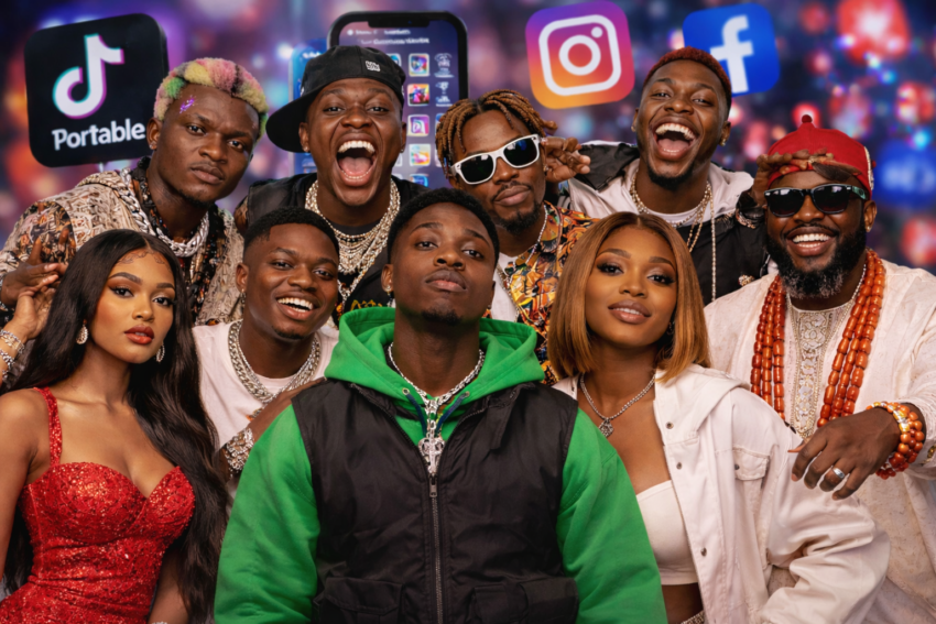 Nigerian social media celebrities representing the rise of internet fame and digital influence in Nigeria