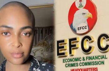 Blessing CEO Remanded In EFCC Custody Over Alleged N36m Lekki Duplex Fraud Case Blessing CEO arriving at the Federal High Court in Lagos during her alleged N36 million fraud arraignment by the EFCC.