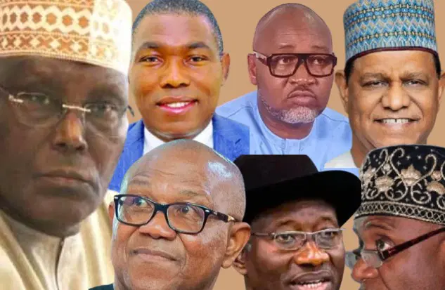 Nigerian opposition political figures amid growing internal party divisions ahead of the 2027 elections.