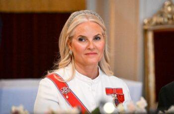 Norway’s Crown Princess Mette-Marit attending an official royal engagement.