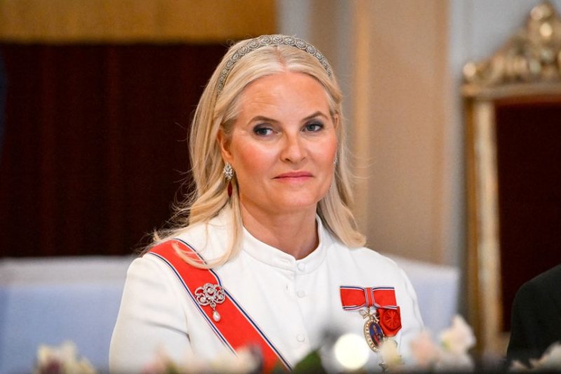 Norway’s Crown Princess Mette-Marit attending an official royal engagement.