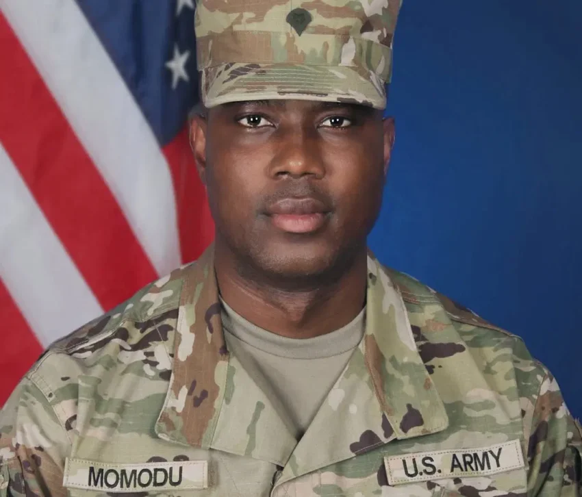 Nollywood actor Joseph Momodu after joining the United States Army.