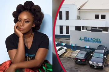 Lagos State High Court building where proceedings relating to the coroner’s inquest into the death of Chimamanda Adichie’s son were suspended.