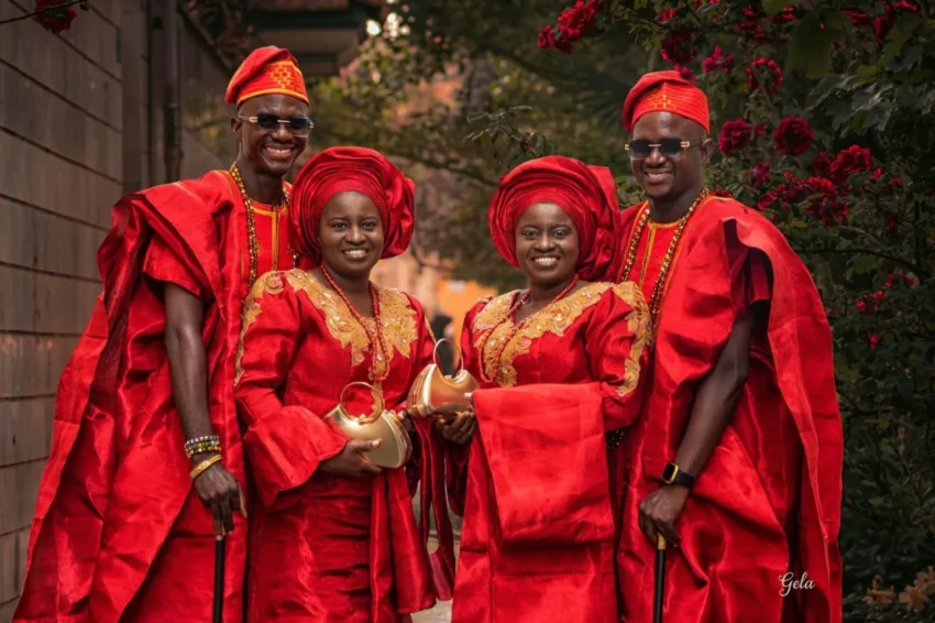 Nigerian twin sisters who married twin brothers in a unique wedding story attracting online attention.