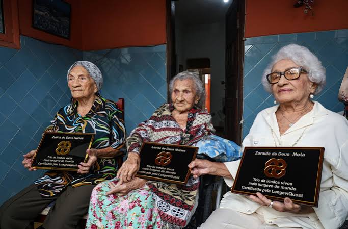 Three Brazilian sisters recognised by Guinness World Records as the world's oldest living trio of sisters.