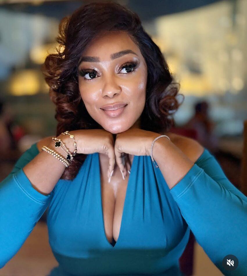 Nollywood actress Peggy Ovire after sharing a 'Thank you Jesus, it is done' message on Instagram.