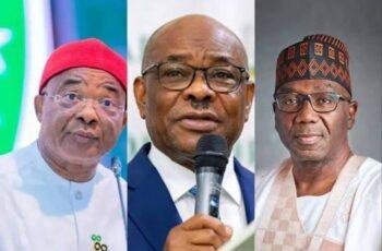 Wike-APC Governors Rift Deepens Ahead of 2027 Elections Nyesom Wike and APC governors amid growing political disagreement over the 2027 elections